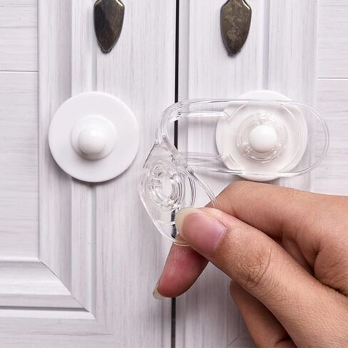 6 عبوات من أقفال سلامة الأطفال، قفل باب خزانة شفاف لسلامة الأطفال، متعدد الوظائف، مزالج سلامة الطفل، أداة حزام خزانة سلامة الطفل لقفل باب الثلاجة ودرج الخزانة in Kuwait