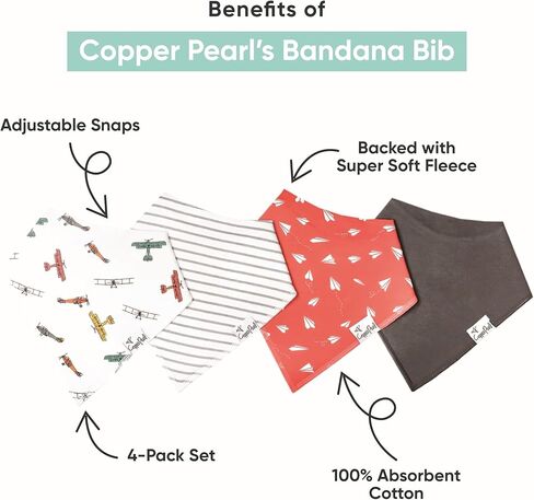 Copper Pearl Baby Bandana Drool Bibs for Drooling and Teething 4 Pack Gift Set in Saudi Arabia
