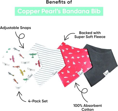 Copper Pearl Baby Bandana Drool Bibs for Drooling and Teething 4 Pack Gift Set in Saudi Arabia