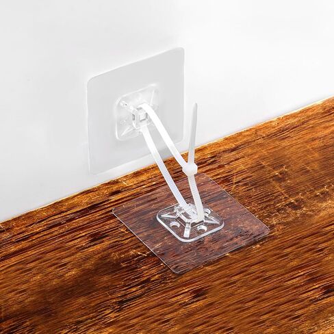 Pack of 26 No Drilling Furniture Anchors, Self-Adhesive Furniture Anchors on the Wall for Baby Safety with Nylon Straps Furniture Fixings for Cupboards Wardrobe Bookshelf Chest of Drawers in Saudi Arabia