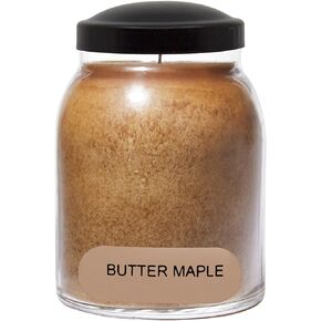 A Cheerful Giver - Butter Maple Baby Scented Glass Jar Candle (6oz) with Lid & True to Life Fragrance Made in USA