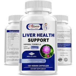 Liver Complex Supplement to Detox, Cleanse, and Repair The Liver, Natural Ingredients Milk Thistle Seed Silybum Marianum, Artichoke Extract, Dandelion, Berberine, Chicory Root & Turmeric(120 Counts) in Kuwait
