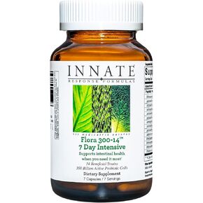 INNATE Response Formulas, Flora 300-14, 7 Day Intensive, Probiotic Supplement with 300 Billion CFU, 14 Probiotic Strains, Vegan, Non-GMO Project Verified, Gluten Free, 7 capsules (7 servings) in Kuwait