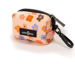 Lucy & Co. Cider Teddy Dog Poop Bag Holder - Leak Proof Dispenser - Hygienic Pet Poop Pickup (Beige Teddy)