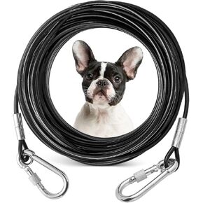 كابل ربط الحيوانات الأليفة من NATGAI للكلاب التي يصل وزنها إلى 300 رطل، كابل ربط عاكس بطول 20 قدمًا للكلاب، كابل ربط مقود الكلب للركض، سلك من الفولاذ المقاوم للصدأ للكلاب الكبيرة (20 قدمًا) in Kuwait