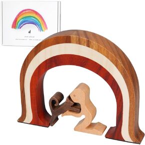 SUNRUI Dog Memorial Gift - Let's Meet at The Rainbow Gate - Handmade of Solid Wood, Tribute Pet Collectible, Tribute to Pet Mom, Pet Dad, Farewell Pet Tribute Gift. in Kuwait