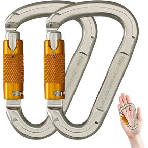 SOB Auto Locking Climbing Carabiner Clips,Heavy Duty Asymmetrical Carabiner Connector Used for Rappelling Gear Rescue Outdoor Projects Dog Leash in Kuwait