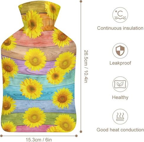 زجاجات مياه ساخنة من Docsckus مع غطاء، كيس ماء ساخن مضغوط ساخن وبارد لتخفيف الألم، تدفئة أقدام اليد، قطة لطيفة in Kuwait