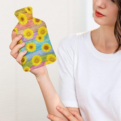 زجاجات مياه ساخنة من Docsckus مع غطاء، كيس ماء ساخن مضغوط ساخن وبارد لتخفيف الألم، تدفئة أقدام اليد، قطة لطيفة in Kuwait