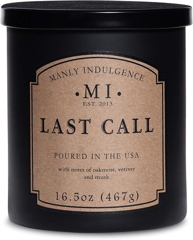 Manly Indulgence Dark & Stormy Candles for Men, 2 Wick, 16.5 oz, Premium Soy Blend Wax, 60H Burn, Candles for Home Scented - Made in The USA in Saudi Arabia