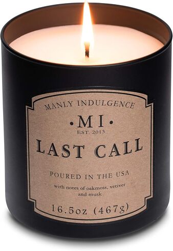 Manly Indulgence Dark & Stormy Candles for Men, 2 Wick, 16.5 oz, Premium Soy Blend Wax, 60H Burn, Candles for Home Scented - Made in The USA in Saudi Arabia