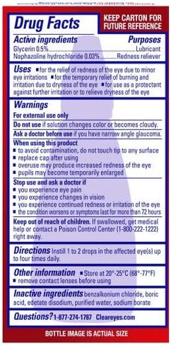 Clear Eyes Maximum Strength Redness Relief Eye Drops, 2 Count in Kuwait