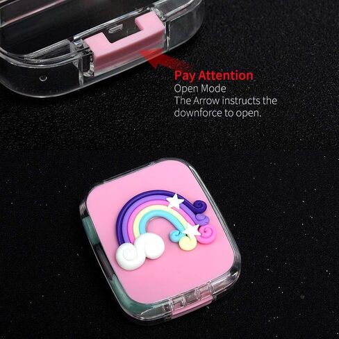 ofone Contact Lens Case, Cute Contact Lens Holder Oval Contact Lenses Travel Case with Removal Tool Mirror and Tweezers Contacts Container Storage Kit for Women and Girl (Black) in Saudi Arabia