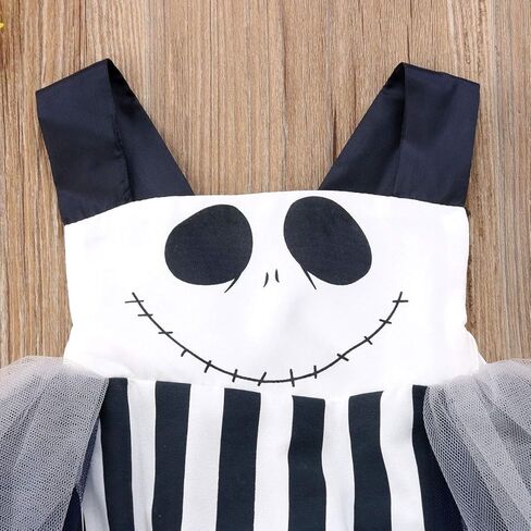 Lamuusaa الوليد الرضع طفل رضيع فتاة هالوين ابتسامة رومبير تانك القمم ارتداءها الرسن Bowknot بذلة توتو فستان in Kuwait