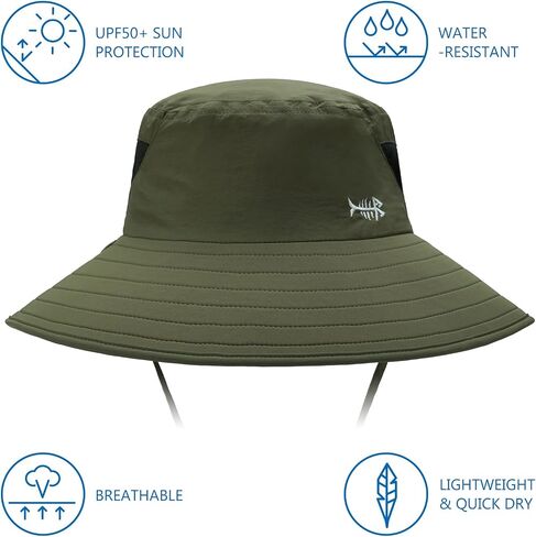 BASSDASH UPF 50+ Breathable Sun Hat with Removable Face Cover and Neck Flap Wide Brim Bucket Hat for Fishing Hiking Men Women in Saudi Arabia