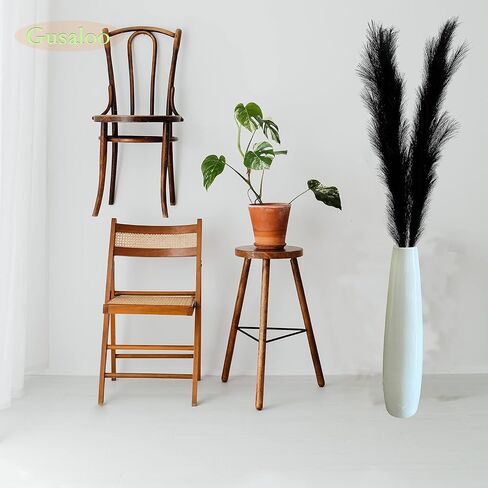 Artificial Faux Pampas Grass 8 Pcs Fake Artificial Adjustable Pampas Grass Variable Length Tall Fluffy Stems Table Vase Filler Centerpiece for Living Room Kitchen Decor Boho Decor Wedding -Beige in Saudi Arabia