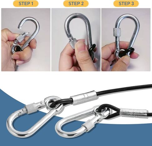 كابل ربط الحيوانات الأليفة من NATGAI للكلاب التي يصل وزنها إلى 300 رطل، كابل ربط عاكس بطول 20 قدمًا للكلاب، كابل ربط مقود الكلب للركض، سلك من الفولاذ المقاوم للصدأ للكلاب الكبيرة (20 قدمًا) in Kuwait