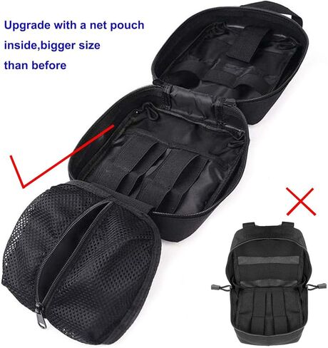 حقيبة ATURQBRIS التكتيكية، حقيبة أدوات الإسعافات الأولية، حقيبة IFAK من الدرجة العسكرية للوصول السريع، مثالية للأنشطة المنزلية والخارجية (حقيبة فقط) in Kuwait