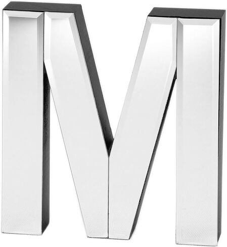 COLLECTIVE HOME - 7-inch Tall Mirrored Glass and Wood Decorative Letter, Home-Bedroom-Office Wall Décor. Perfect Fun Gift to Encourage Girls, Young Ladies & Teens. (&) in Saudi Arabia