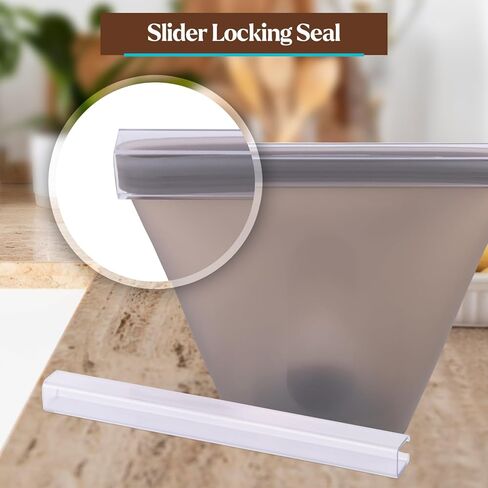 Reusable Silicone Snack Bags for Kids - Durable and Secure Travel Containers with Travel Clips | Food Pouches for Toddlers, and Young Children | Eco-Friendly and Easy to Clean Silicone Bags - 4 Pack in Kuwait