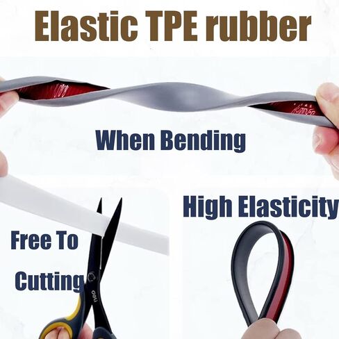 شريط حافة من القشرة على شكل حرف U، واقي حافة الطاولة من جل السيليكا الناعم بطول 9.8 قدم للأثاث، واقيات زوايا ذاتية اللصق للخزانة والطاولة وإصلاح الأثاث باللون الأسود - U20mm in Kuwait