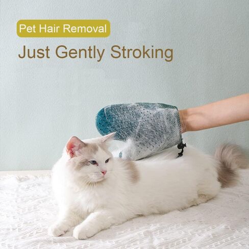 LamChyar Pet Brushes Gloves, Cat Grooming Gloves, 2 in 1 Pet Hair Remover Glove for Cat or Dog(3 Pcs, 3 Color) in Kuwait
