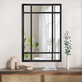HQiJun Wall Mirror Decorative Mirrors Farmhouse for Living Room Bedroom Entryway Bathroom Vanity (black5) in Kuwait