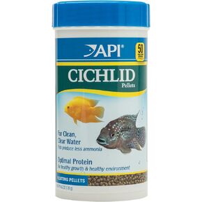 API CICHLID PELLETS Floating Pellets Fish Food 4.2-Ounce Container, Medium