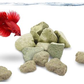 جور صخور معدنية من بيتا فيش، 2 اونصة، تضيف حيوية للحياة المائية، مثالية للبيتا، تساعد في التزاوج والتكاثر، ديكور ريفي لأحواض النانو واوعية السمك والبرطمانات in Kuwait