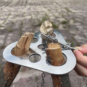 Stainless Steel Camping Tripod Board,Turn Branches into Campfire Tripod | Campfire Support Plate with Adjustable Chain for Hanging Cookware,Rustproof,Portable Camping Gear in Saudi Arabia