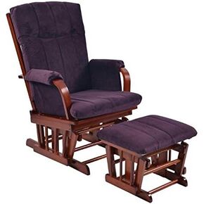 Artiva USA Home Deluxe Microfiber Cherry Wood Glider and Ottoman Set in Kuwait