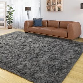 qxkaka البيضاوي الوردي منطقة السجاد لغرفة النوم 2.6'x5.3' التعادل صبغ أشعث الأطفال السجاد، لينة أفخم غامض لطيف سجادة صغيرة لغرفة المعيشة السرير الحضانة النوم الحصير الفتيات الفتيان الأطفال ديكور المنزل