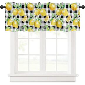 Teal Brown Gradient Leaf Kitchen Rod Pocket Valances Curtain,Modern Abstract Art Privacy Windows Valance,Modern Abstract Art Short Curtains for Bedroom Laundry Room 54x18in in Kuwait