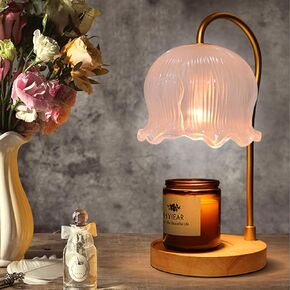 HYIEAR Candle Warmer Lamp, Candle Lamp with Timer & Dimmer, Candle Wax Warmer with 2X 50W Bulbs, Candle Lamp Warmer for Small & Large Candles, Electric Candle Warmer for Home Decor in Kuwait