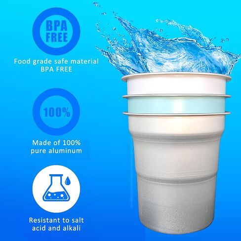 أكواب ألومنيوم XFWIND، 16oz، مجموعة من 12 قطعة، قابلة لإعادة التدوير، قابلة لإعادة الاستخدام، آمنة للاستخدام في غسالة الأطباق، أكواب حفلات التخييم in Saudi Arabia