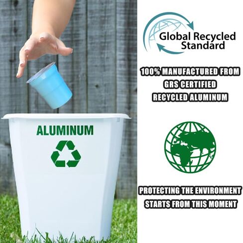 أكواب ألومنيوم XFWIND، 16oz، مجموعة من 12 قطعة، قابلة لإعادة التدوير، قابلة لإعادة الاستخدام، آمنة للاستخدام في غسالة الأطباق، أكواب حفلات التخييم in Saudi Arabia