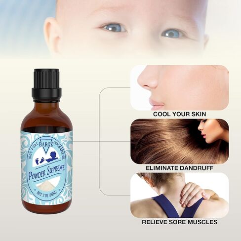 Bargz 2oz Powder Supreme Fragrance Perfume Oil Baby Scented [Soft Sweet Long-Lasting Scent], Baby Fresh Cologne for Men and Women in Kuwait
