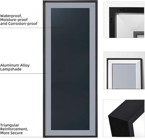 LAIYA 65"x 21" Full Length Wall Mirror with 3 Colors LED Light, Stand Up Body Mirror and Wall Full Body Mirror, Tall Full Size Mirror for Bedroom Cloakroom Gyms, Giant Floor Dressing Mirror in Saudi Arabia