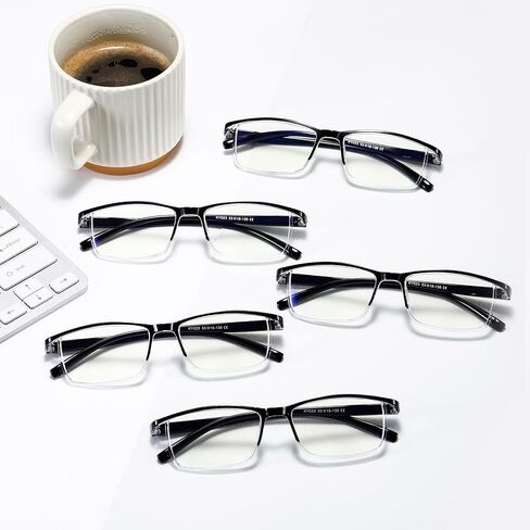 نظارات قراءة Viseng 5 قطع للرجال مضادة للضوء الأزرق للنساء تبقى رؤية مكبرة واضحة in Kuwait
