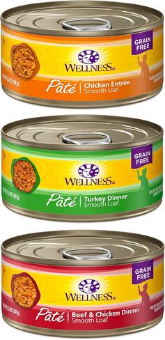 Wellness Complete Health Pate Cat Food Variety Bundle 5 Ounce - 3 Flavors (12 cans) in Saudi Arabia