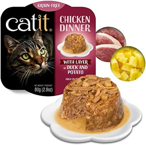 Catit Chicken Dinner with Duck & Potato – Hydrating and Healthy Wet Cat Food for Cats of All Ages in Saudi Arabia