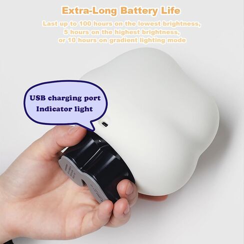 نيوجوي مصباح بتصميم سحابة لطيف لديكور الغرفة، اضاءة محيطة رائعة لغرفة النوم، مصباح ليد على شكل سحابة، ضوء ليلي كاواي للاطفال والمراهقين والبنات والاولاد in Kuwait