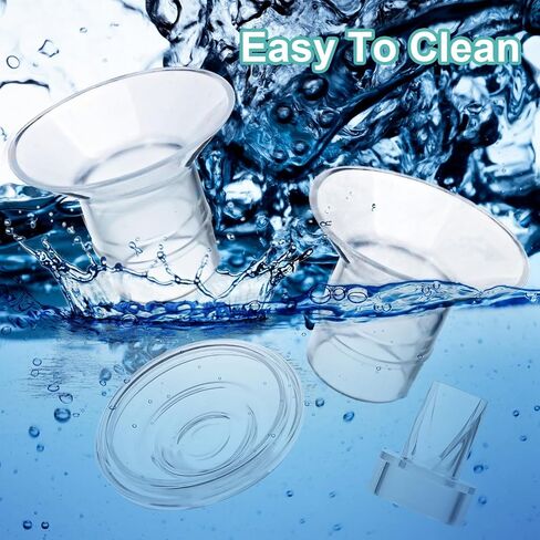 XLSXEXCL 10 قطع إدراج شفة 13/15/17/19/21 مم متوافقة مع مضخة الثدي Elvie/Medela/S12 Pro/S9 Pro/S12/S9، بما في ذلك صمام منقار البط وغشاء السيليكون in Kuwait