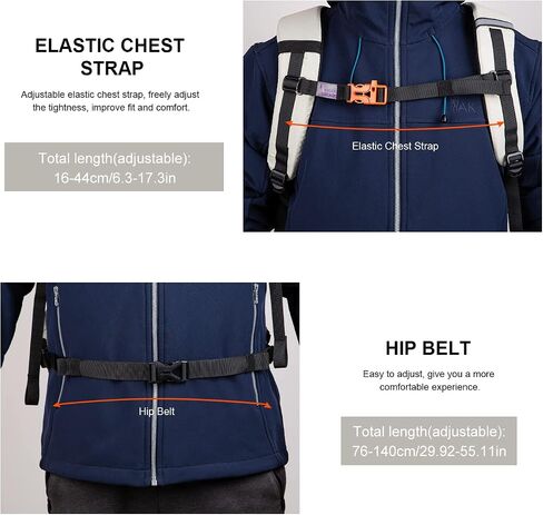 MOUNTAINTOP 35L Hiking Backpack, Lightweight Daypack with Rain Cover in Kuwait