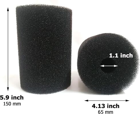 Qzbhct X-Large Foam Filter Sponges for Canister Filters Aquaclear 70/110 Filters Overflow Filter Box Intake Round Pre-Filter 5.91" x 4.13" in Kuwait