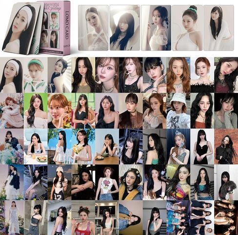 FOURBOM 55 قطعة AESPA Photocard aespa abulm بطاقات AESPA 2024 تحيات الموسم AESPA LOMO بطاقات KPOP Aespa Photocard هدية لمحبي ابنة Aespa ألبوم بطاقات Aespa Merch in Saudi Arabia