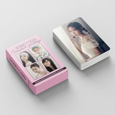 FOURBOM 55 قطعة AESPA Photocard aespa abulm بطاقات AESPA 2024 تحيات الموسم AESPA LOMO بطاقات KPOP Aespa Photocard هدية لمحبي ابنة Aespa ألبوم بطاقات Aespa Merch in Saudi Arabia