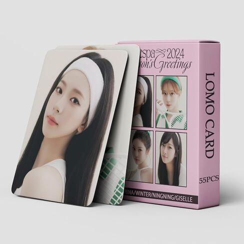 FOURBOM 55 قطعة AESPA Photocard aespa abulm بطاقات AESPA 2024 تحيات الموسم AESPA LOMO بطاقات KPOP Aespa Photocard هدية لمحبي ابنة Aespa ألبوم بطاقات Aespa Merch in Saudi Arabia