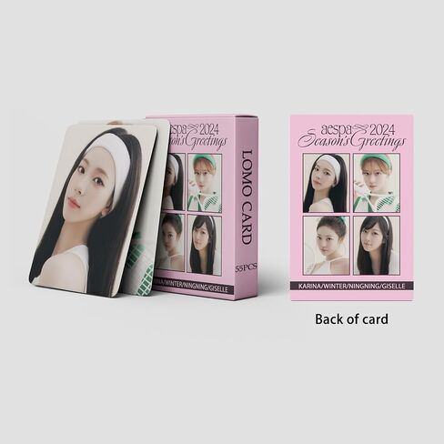 FOURBOM 55 قطعة AESPA Photocard aespa abulm بطاقات AESPA 2024 تحيات الموسم AESPA LOMO بطاقات KPOP Aespa Photocard هدية لمحبي ابنة Aespa ألبوم بطاقات Aespa Merch in Saudi Arabia