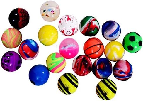 Chwang 20PCS 25mm Bouncy Balls Assorted Rubber Balls,Party Bag Filler,High Bouncing Balls for Kids (20pcs / 25mm) in Kuwait